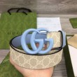 Cintura larga Gucci GG Marmont 400593 40mm Azzurro