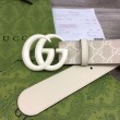 Cintura larga Gucci GG Marmont 400593 40mm Bianca