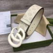 Cintura larga Gucci GG Marmont 400593 40mm Bianca