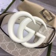 Cintura larga Gucci GG Marmont 400593 40mm Bianca