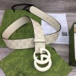 Cintura larga Gucci GG Marmont 400593 40mm Bianca