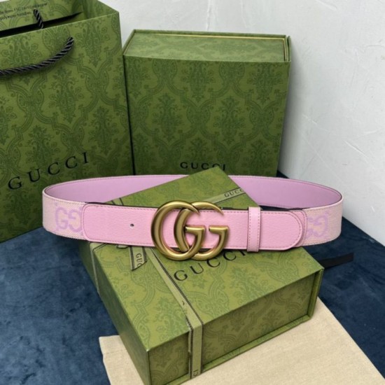 Cintura larga Gucci GG Marmont 400593 40mm Rosa
