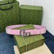 Cintura larga Gucci GG Marmont 400593 40mm Rosa