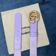 Cintura larga Gucci GG Marmont 400593 40mm Viola