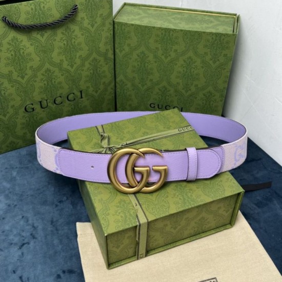 Cintura larga Gucci GG Marmont 400593 40mm Viola