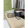 Cintura reversibile Gucci con fibbia G quadrata 626974 Hardware argento