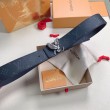 Qualità superiore replica Cintura reversibile LV LV Dove 40MM in tela monogramma Eclipse M0576V