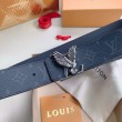 Qualità superiore replica Cintura reversibile LV LV Dove 40MM in tela monogramma Eclipse M0576V