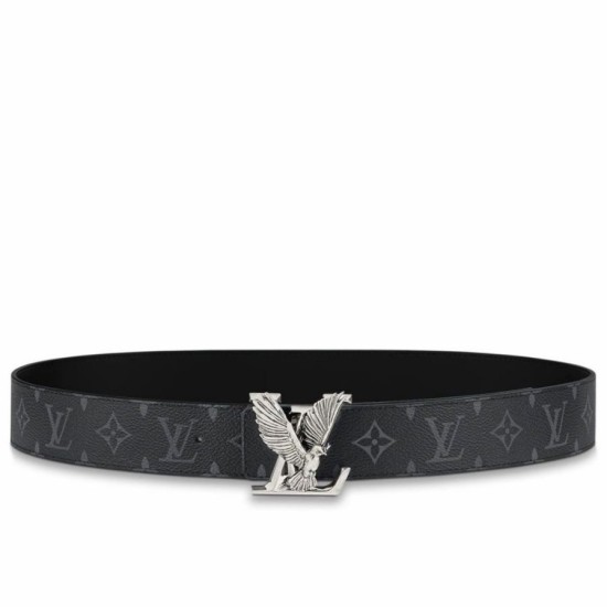 Qualità superiore replica Cintura reversibile LV LV Dove 40MM in tela monogramma Eclipse M0576V
