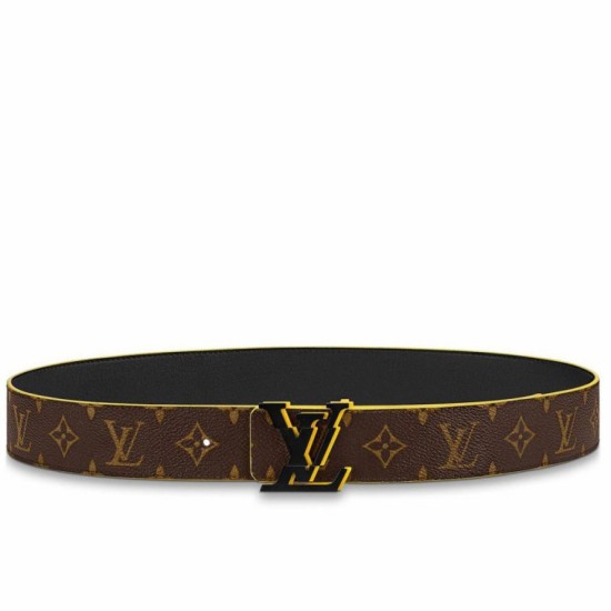 Cintura reversibile LV LV rotta da 40 mm in tela monogramma M0612V