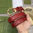 Cintura sottile Gucci con fibbia G 655566 Rossa