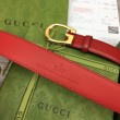 Cintura sottile Gucci con fibbia G 655566 Rossa