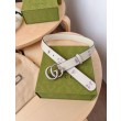 Cintura sottile Gucci GG Marmont 625839 30mm Argento