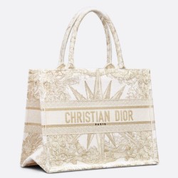 Miglior Prezzo Borse Firmate Replica tote Dior media a libro Rêve d'Infini ricamo Oro 