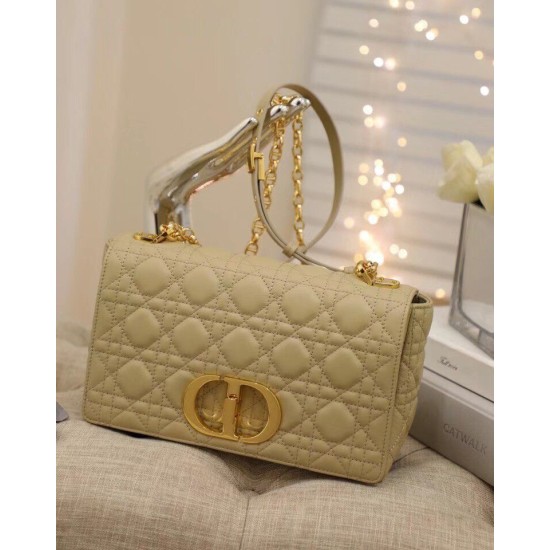 Miglior Prezzo Borsa media Dior Caro Cannage Beige Replica