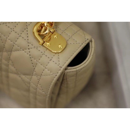 Miglior Prezzo Borsa media Dior Caro Cannage Beige Replica