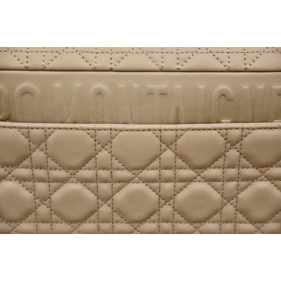 Miglior Prezzo Borsa media Dior Caro Cannage Beige Replica