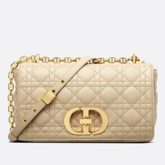 Miglior Prezzo Borsa media Dior Caro Cannage Beige Replica