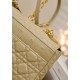 Miglior Prezzo Borsa media Dior Caro Cannage Beige Replica