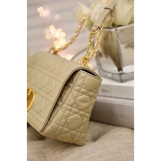 Miglior Prezzo Borsa media Dior Caro Cannage Beige Replica