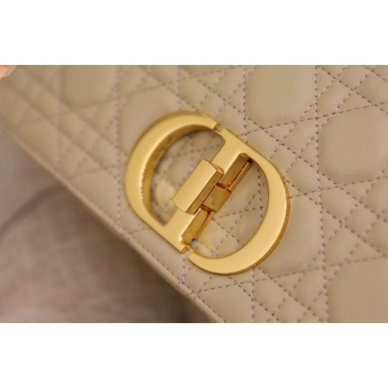 Miglior Prezzo Borsa media Dior Caro Cannage Beige Replica