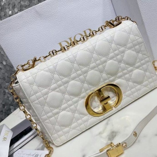 Sito Replica Borsa media Dior Caro Cannage bianca imitazioni Miglior Prezzo Borsa media Dior Caro Cannage bianca Replica