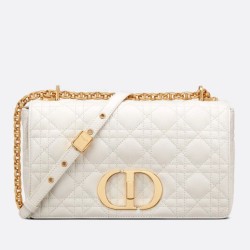 Miglior Prezzo Borsa media Dior Caro Cannage bianca Replica