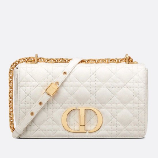 Sito Replica Borsa media Dior Caro Cannage bianca imitazioni Miglior Prezzo Borsa media Dior Caro Cannage bianca Replica