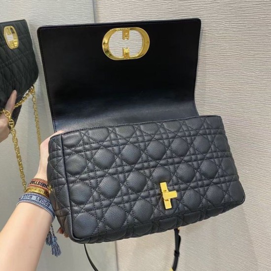 Miglior Prezzo Borsa Caro Dior Grande Cannage Nera Replica