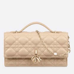 Imitazioni borse griffate Dior Miss Dior Mini Cannage in pelle di agnello Beige
