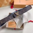 Qualità superiore replica Dettagli perfetti Cintura reversibile LV LV Dove 40MM in tela monogramma M0577T