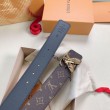 Qualità superiore replica Dettagli perfetti Cintura reversibile LV LV Dove 40MM in tela monogramma M0577T
