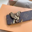 Qualità superiore replica Dettagli perfetti Cintura reversibile LV LV Dove 40MM in tela monogramma M0577T