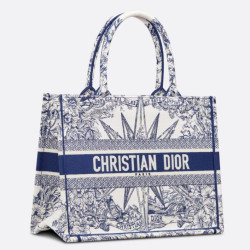 Dior Dior Book Tote media Rêve d'Infini ricamo bianco/blu