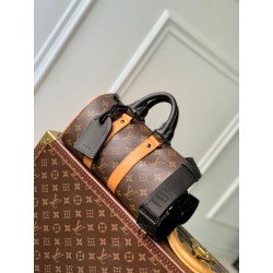 LV M46687 LV Keepall Bandouliere 25 Tela Monogram Macassar