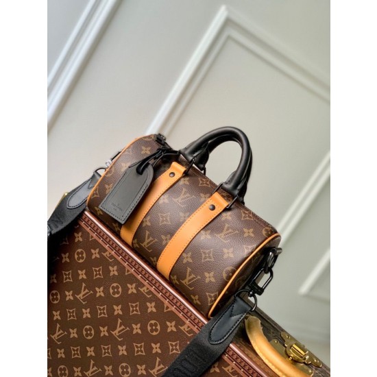 LV M46687 LV Keepall Bandouliere 25 Tela Monogram Macassar