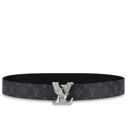Miglior Prezzo Qualità superiore replica Cintura reversibile Louis Vuitton LV Dove 40MM in tela monogramma Eclipse M0576V Replica