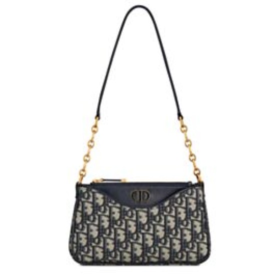 Mini borsa Christian Dior 30 Montaigne Hobo Avenue Blu scuro