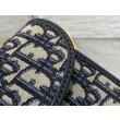 Pochette con catena Dior Bobby East-West Jacquard obliquo blu