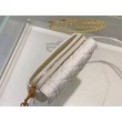 Pochette Dior Caro Cannage Bianca