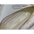 Pochette Dior Caro Cannage Bianca