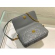 Pouch Dior Caro Cannage Blu