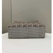 Shopper Fendi X-Tote in lana pied de poule con ricamo FF 8BH374 Marrone