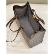 Shopper Fendi X-Tote in lana pied de poule con ricamo FF 8BH374 Marrone