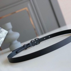 Miglior Prezzo Alta gamma replica Cintura Dior Saddle 20MM Pelle di vitello opaca Nera Replica