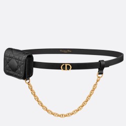Miglior Prezzo Cintura Dior Caro 15MM con custodia rimovibile Nera Replica