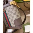 Borse Firmate Replica a secchiello Gucci Ophidia GG 752583 Caffè scuro