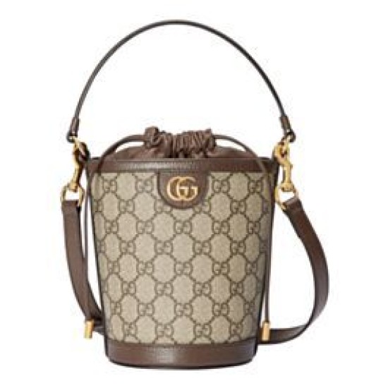 Borse Replica Alta Qualità a secchiello mini Gucci Ophidia 760199 Caffè scuro