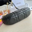 Borsa a tracolla Dior CD Lounge Pelle di agnello macrocannage nera