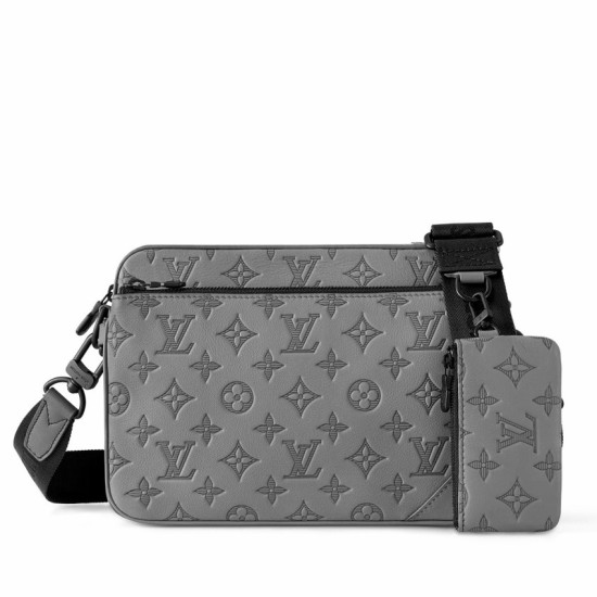 Borsa a tracolla LV Trio in pelle con monogramma in rilievo M46603